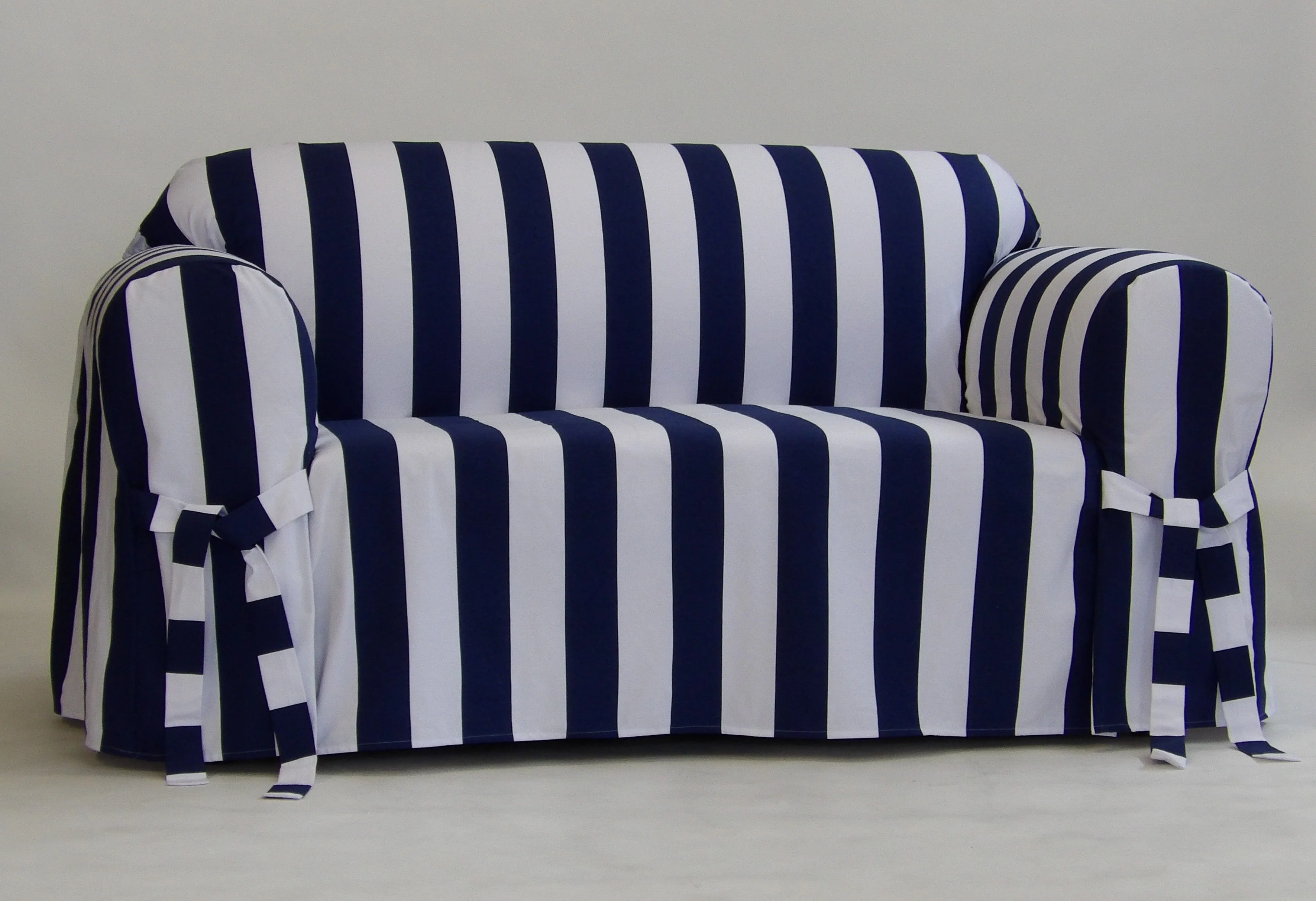 Cabana Stripe One-Piece Sofa Slipcover - Image 4