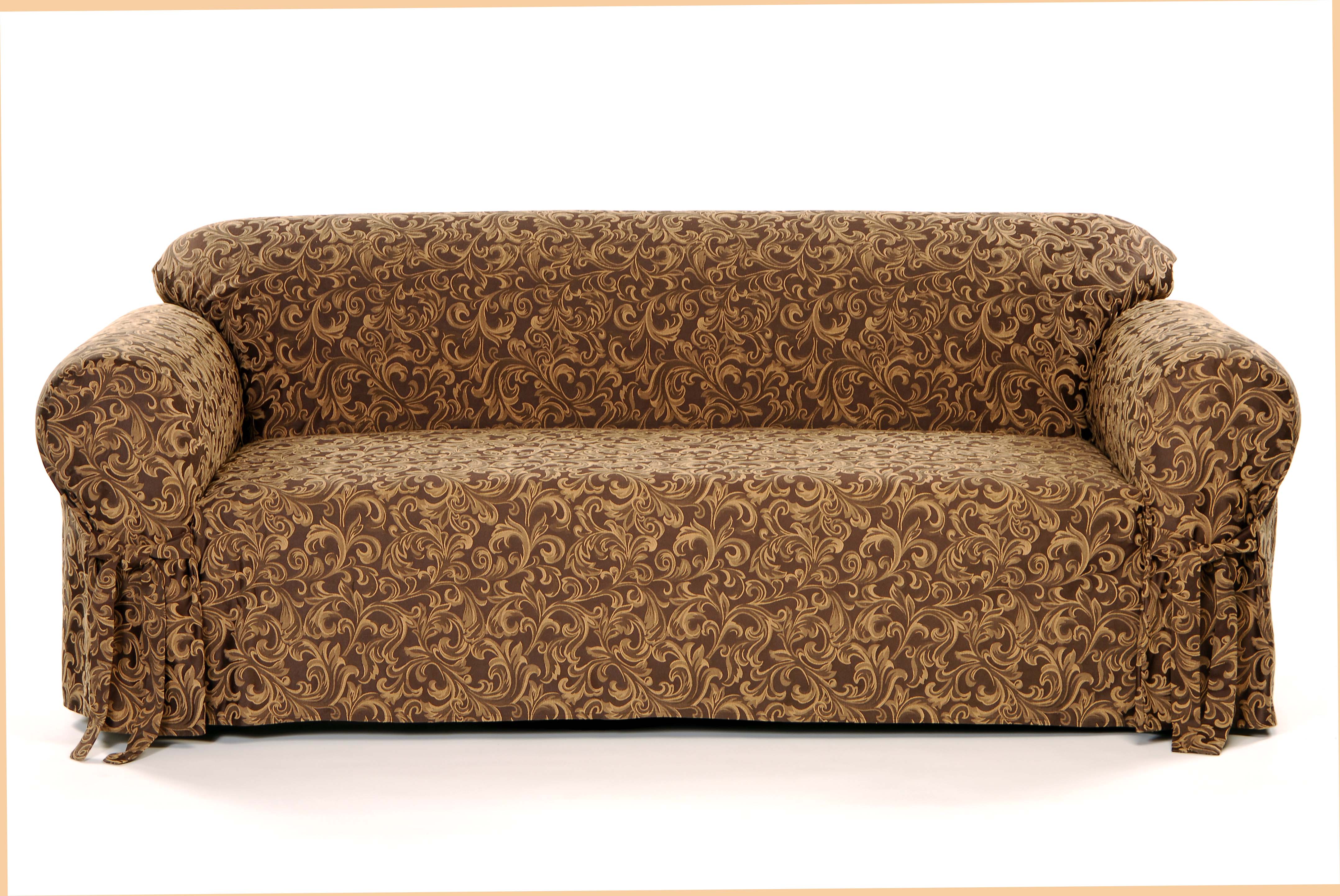 Catherine Jacquard One-Piece Chair Slipcover - Image 5