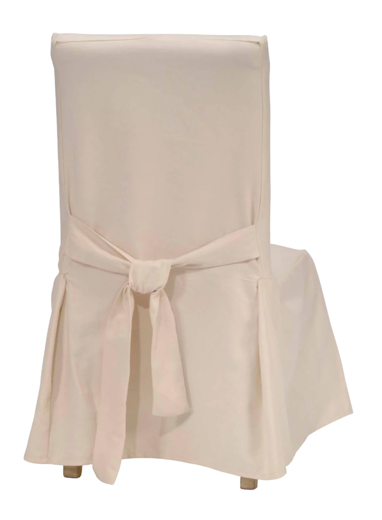 Cotton Duck Long Skirt Dining Chair Slipcover - Image 7