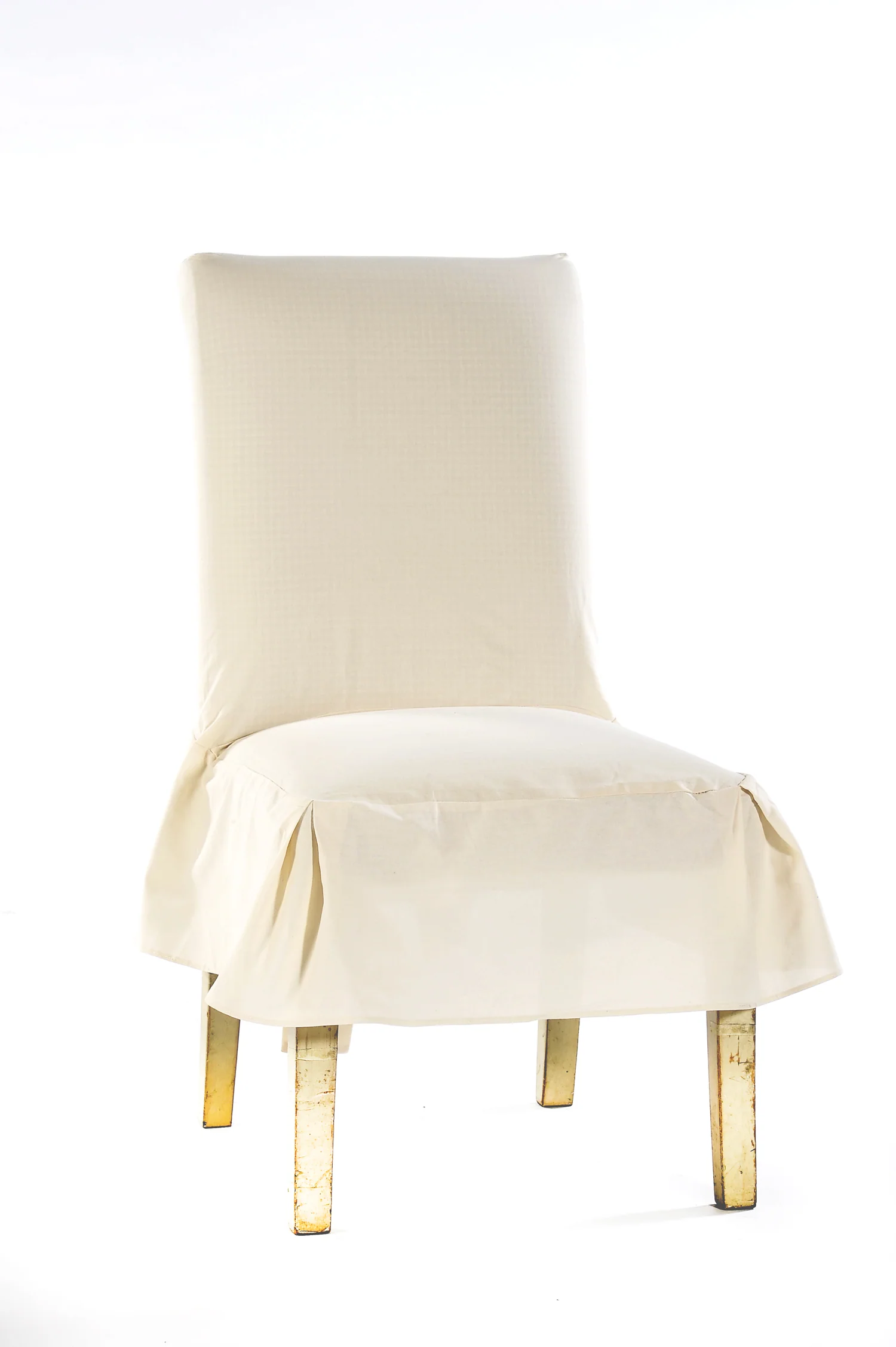 Short Cotton Duck Skirt Dining Chair Slipcover - Image 3
