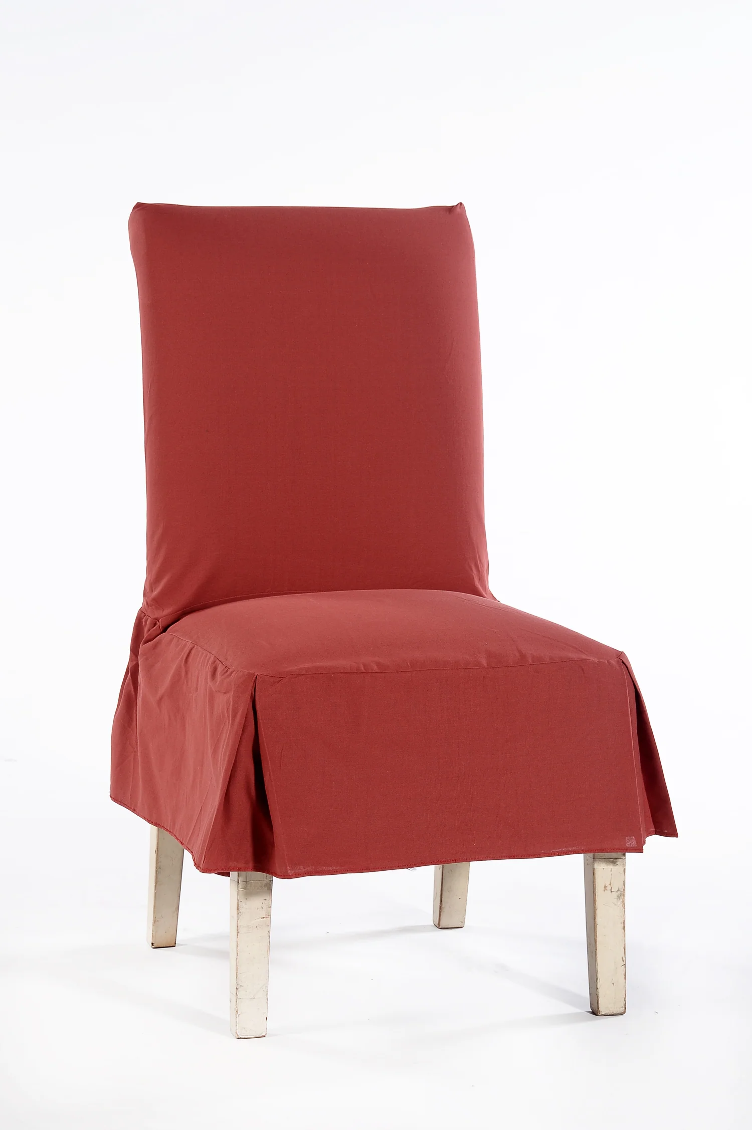 Short Cotton Duck Skirt Dining Chair Slipcover - Image 4