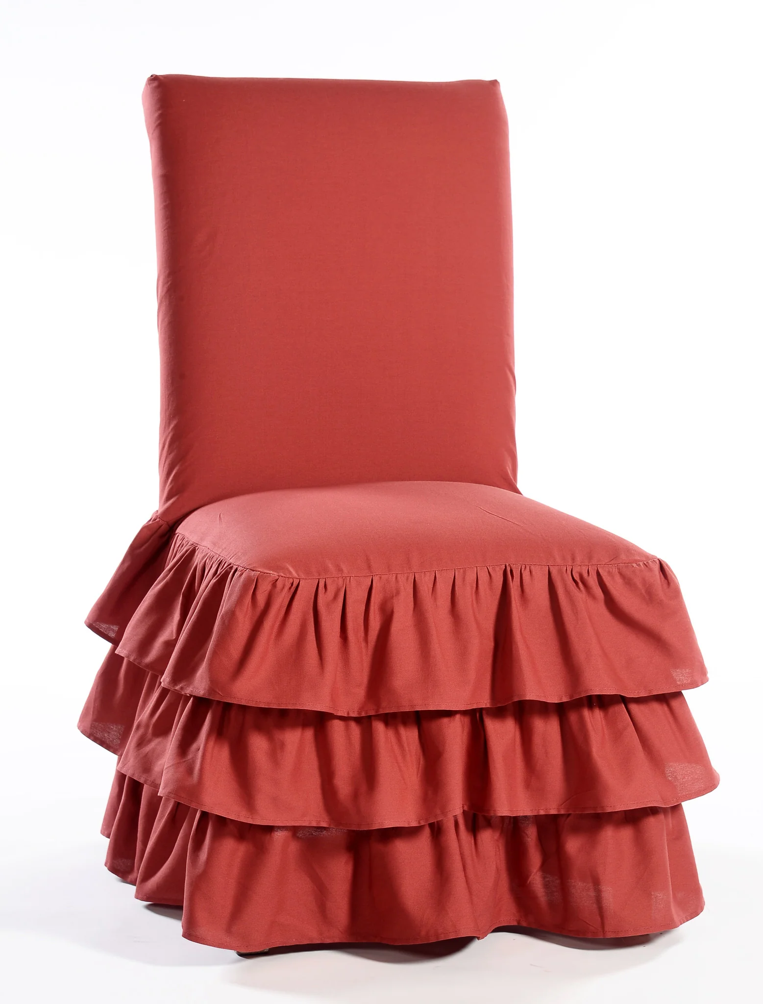 Long Three-Tier Ruffle Dining Chair Slipcover - Image 4