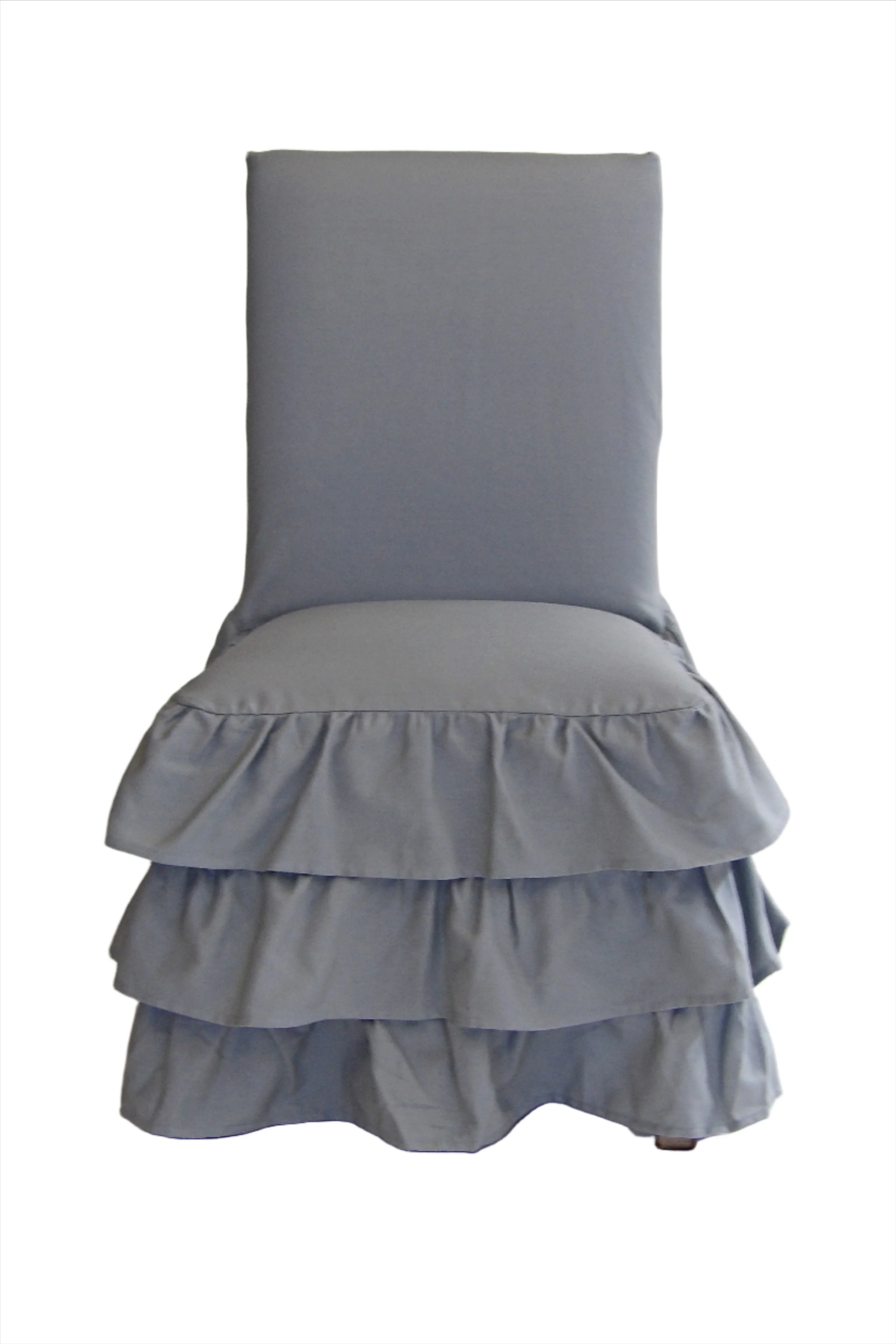 Long Three-Tier Ruffle Dining Chair Slipcover - Image 6