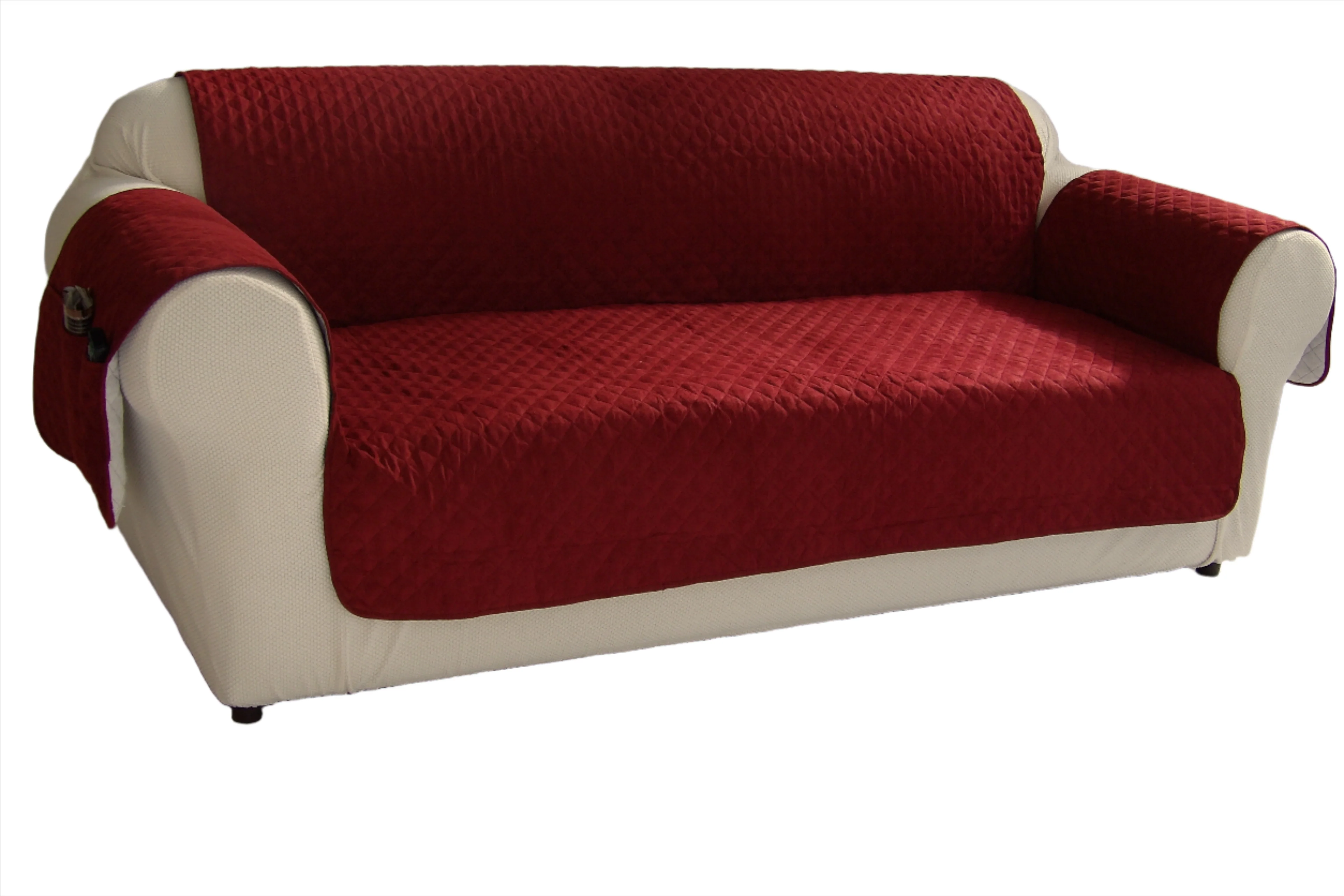 Quilted Couch Pet Cover With Pockets - Image 3