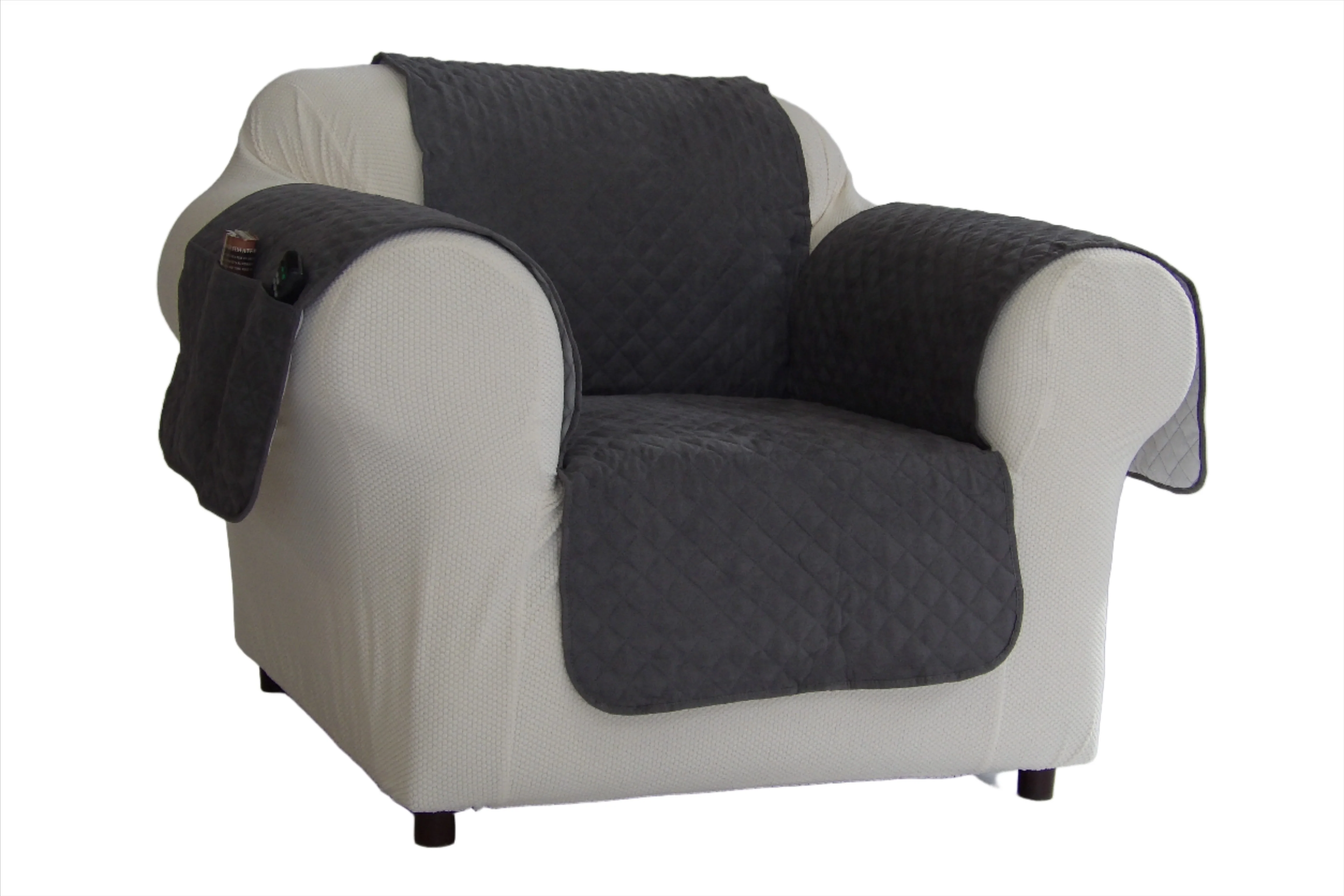 Quilted Couch Pet Cover With Pockets - Image 5