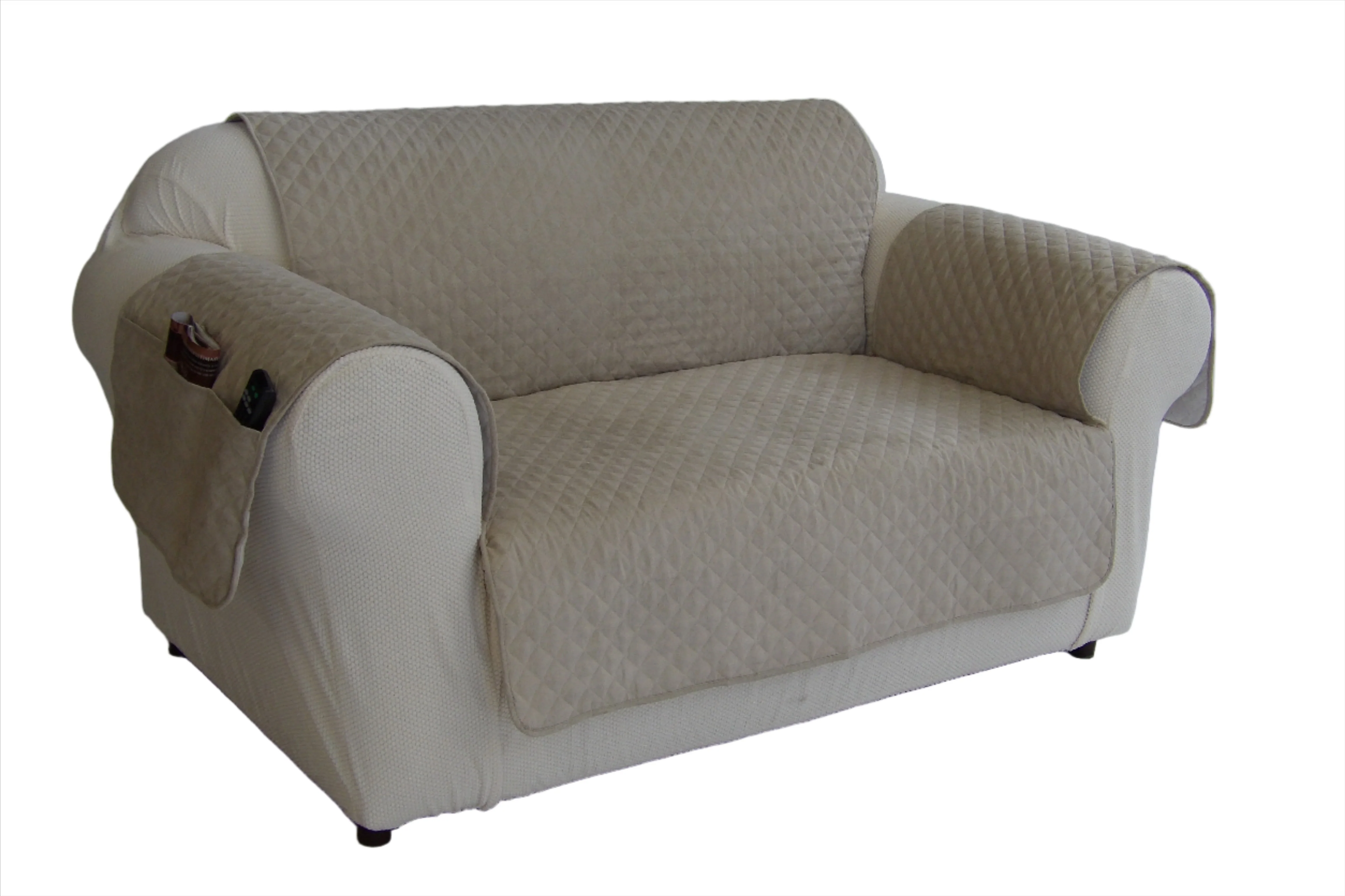 Quilted Couch Pet Cover With Pockets - Image 8