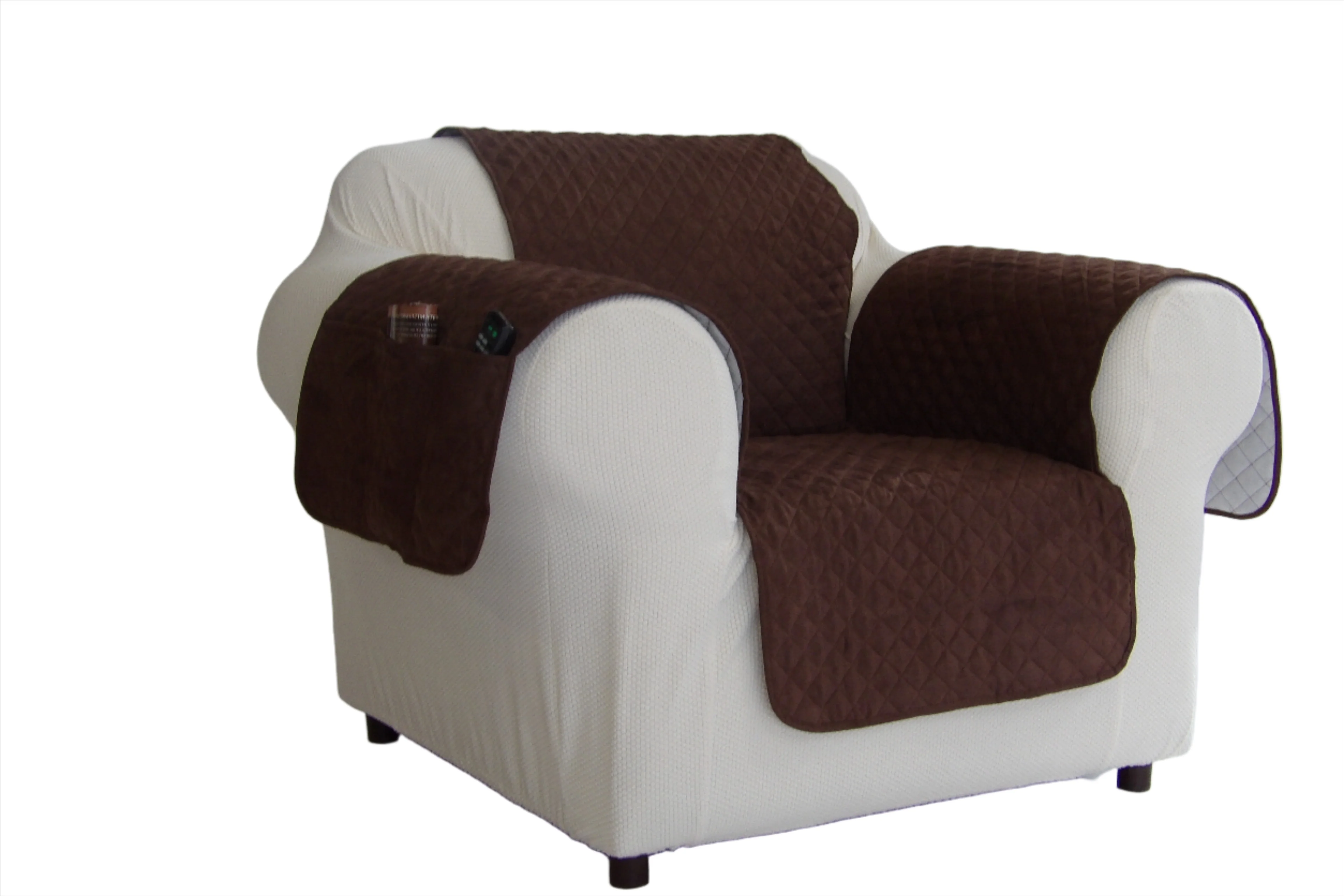 Quilted Couch Pet Cover With Pockets - Image 9