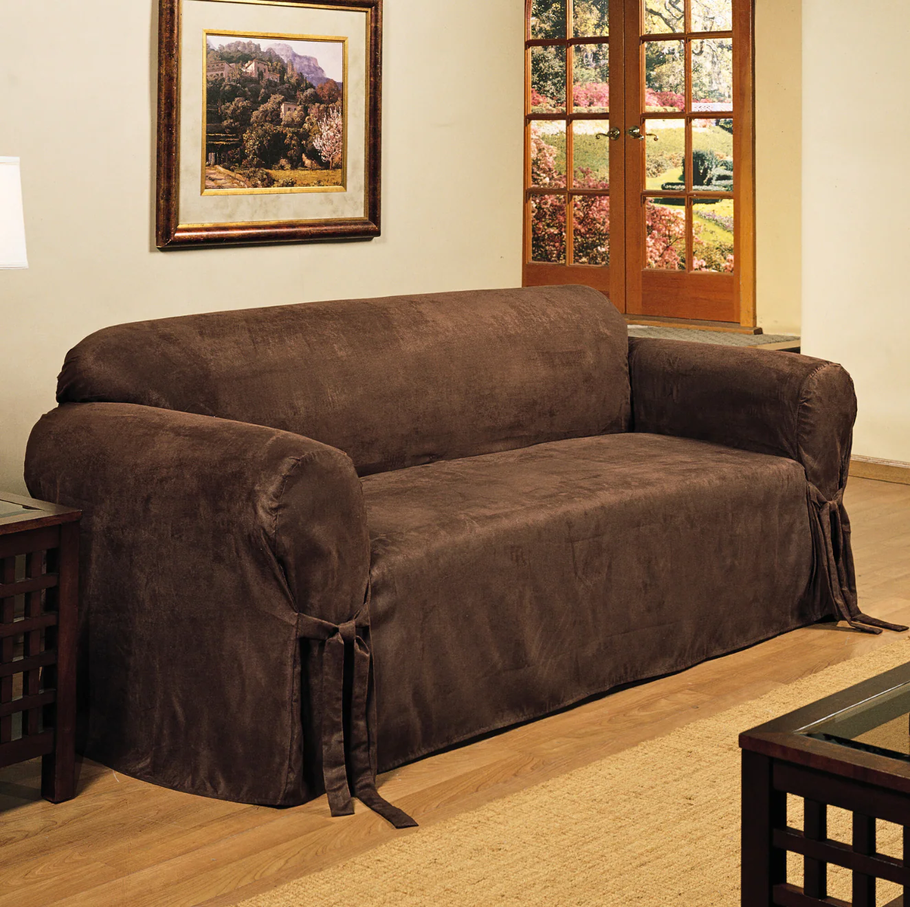 Micro Suede One-Piece Slipcover - Image 4