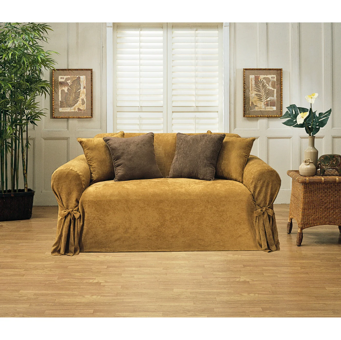 Micro Suede One-Piece Slipcover - Image 5