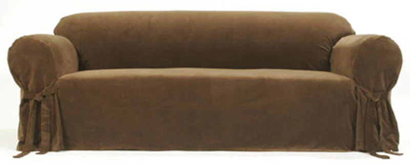 Velvet One-Piece Sofa Slipcover - Image 3