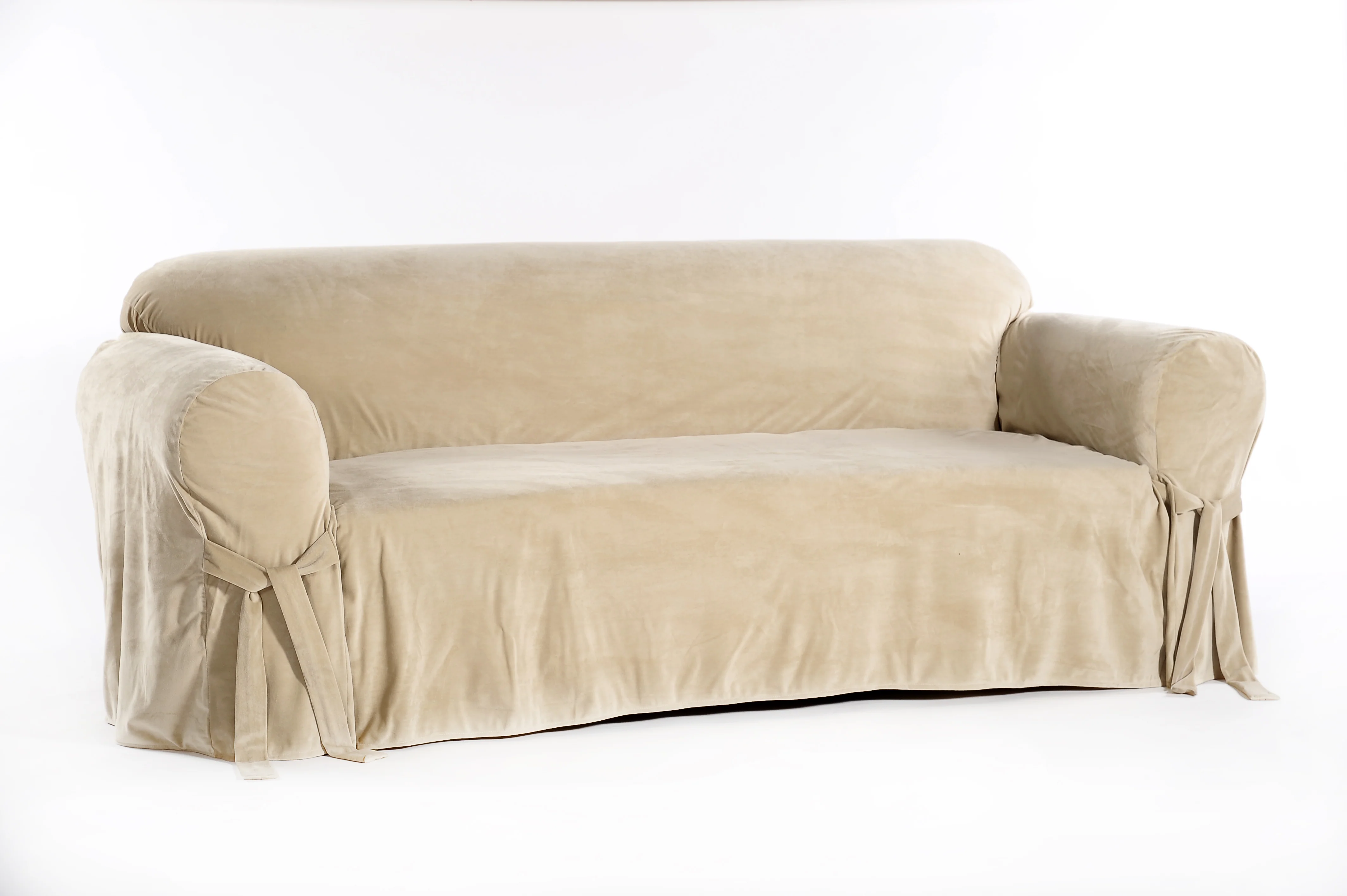 Velvet One-Piece Sofa Slipcover - Image 5