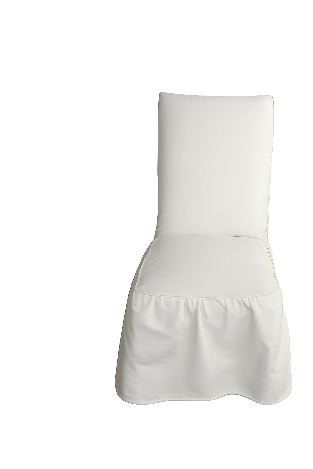 Long Washed Cotton Duck Ruffled Dining Chair Slipcover - Image 6