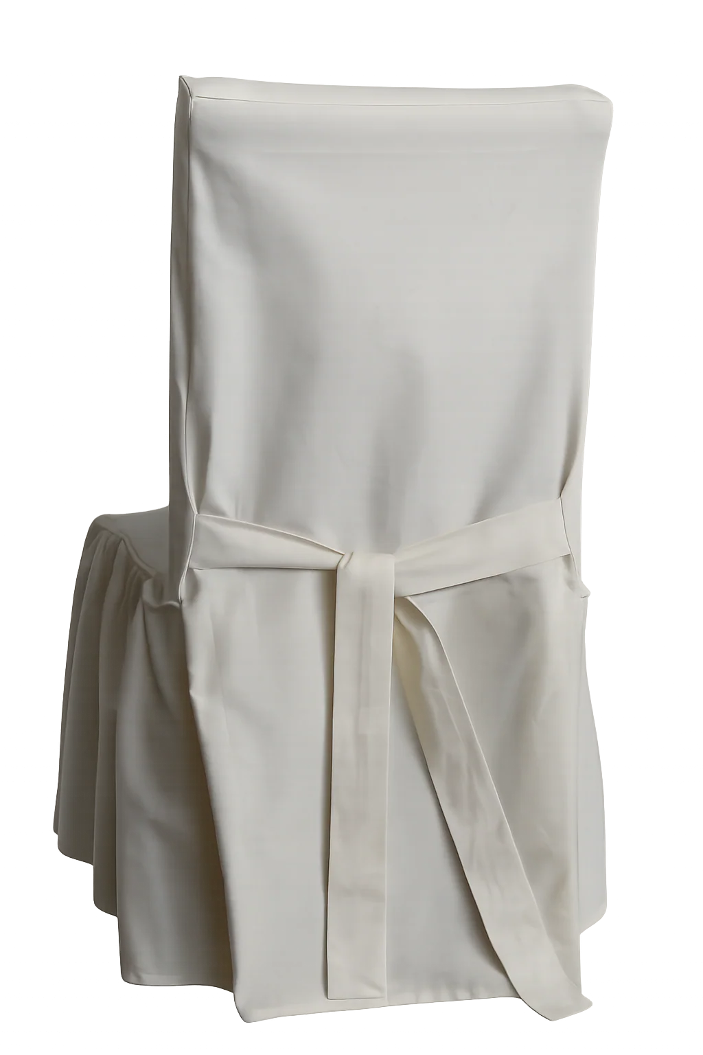 Long Washed Cotton Duck Ruffled Dining Chair Slipcover - Image 7